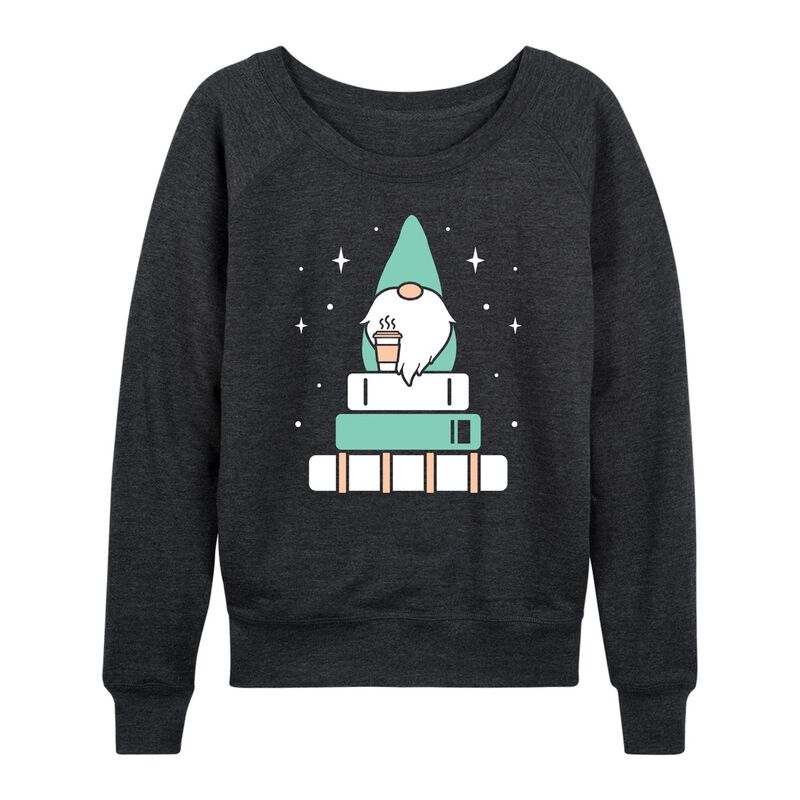 ReVida ŷԾŹ㤨̵֡ 饤 饯 ǥ T ȥåץ Women's Gnome with Coffee and Books Slouchy Graphic Sweatshirt Heather CharcoalפβǤʤ8,480ߤˤʤޤ