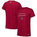 【送料無料】 アンダーアーマー レディース Tシャツ トップス Women's Under Armour Garnet South Carolina Gamecocks Performance T-Shirt Scr Red