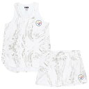 【送料無料】 アンブランデッド レディース ナイトウェア アンダーウェア Women's Concepts Sport White Pittsburgh Steelers Plus Size Quartz Tank Top & Shorts Set Stl White