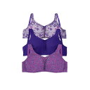 【送料無料】 コンフォート チョイス レディース ブラジャー アンダーウェア Comfort Choice Women's Plus Size 3-pack C...