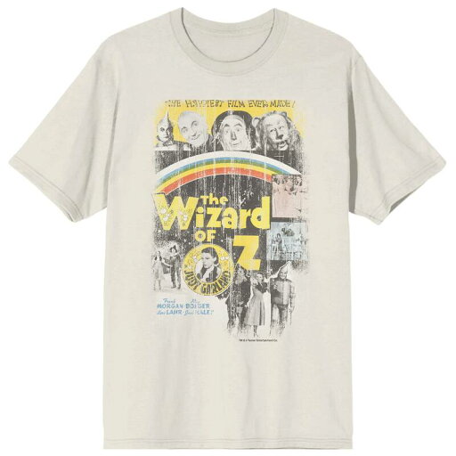 【送料無料】 ライセンス キャラクター レディース Tシャツ トップス Juniors' Wizard of Oz Classic Film Poster Crewneck Graphic Tee Beige 【送料無料】 ライセンス キャラクター レディース Tシャツ トップス Juniors' Wizard of Oz Classic Film Poster Crewneck Graphic Tee Beige