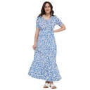【送料無料】 Ellos レディース ワンピース トップス Ellos Women's Plus Size Short Sleeve Tiered Maxi D...