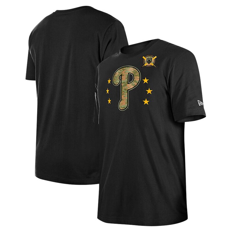 ̵ ˥塼  T ȥåץ Men's New Era Black Philadelphia Phillies 2...