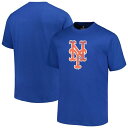 【送料無料】 プロファイル メンズ Tシャツ トップス Men's Profile Royal New York Mets Big & Tall Primary Logo T-Shirt Met Blue