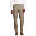 【送料無料】 ランズエンド メンズ カジュアルパンツ ボトムス Men's Lands' End Knockabout Pleated Wide Leg Chino Pants Khaki(4)