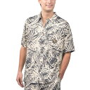 【送料無料】 アンブランデッド メンズ Tシャツ トップス Men's Margaritaville Tan New Orleans Saints Sand Washed Monstera Print Party Button-Up Shirt Snt Multi(4)