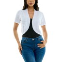 【送料無料】 ニナレオナルド レディース ニット・セーター アウター Women's Nina Leonard Scallop Bolero Cardigan White(4)