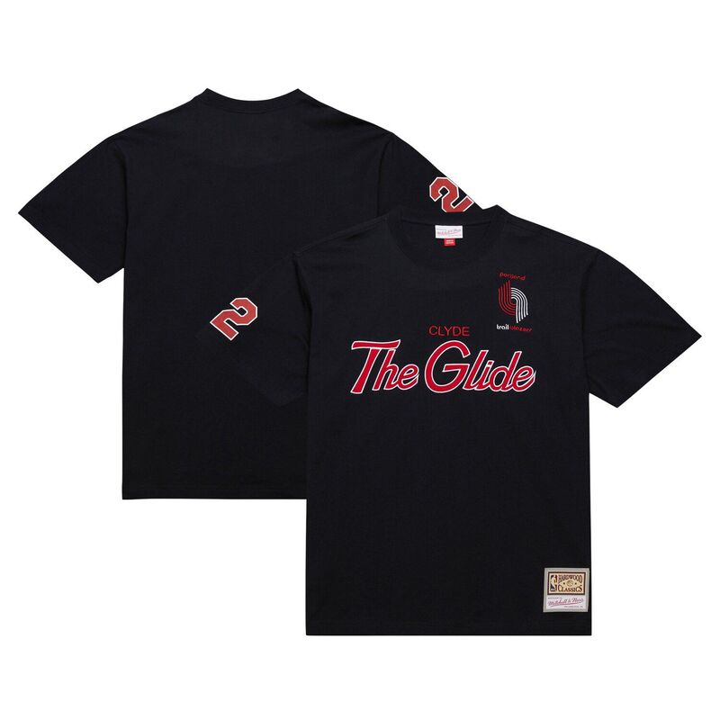 ̵ ߥå&ͥ  T ȥåץ Men's Mitchell & Ness Clyde Drexler Blac...