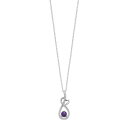 【送料無料】 アンブランデッド レディース ネックレス・チョーカー・ペンダントトップ アクセサリー Sterling Silver Amethyst & Lab-Created White Sapphire Heart Pendant Sterling