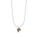 【送料無料】 アンブランデッド レディース ネックレス・チョーカー・ペンダントトップ アクセサリー Cubic Zirconia Fortune Cookie Pendant Necklace Gold Tone Brown