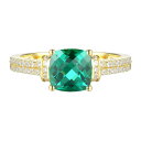 【送料無料】 アンブランデッド レディース リング アクセサリー 14k Gold Over Silver Lab-Created Emerald & Lab-Created White Sapphire Ring Gold Tone(4)