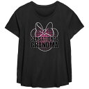 【送料無料】 ディズニー レディース Tシャツ トップス Disney's Minnie Mouse Missy Plus Size Sensational Grandma Scoop Hem Tee Black(4)