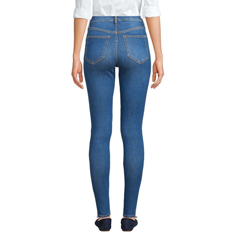 【送料無料】 ランズエンド レディース デニムパンツ ボトムス Women's Lands' End Lycra Skinny Jeans Black