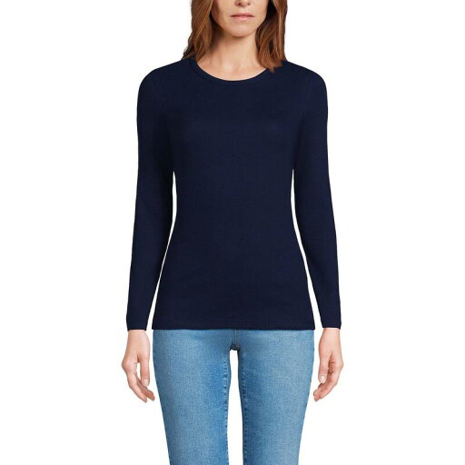 【送料無料】 ランズエンド レディース Tシャツ トップス Petite Lands' End Long Sleeve Micro Rib Crewneck T-Shirt Deep Sea Navy 【送料無料】 ランズエンド レディース Tシャツ トップス Petite Lands' End Long Sleeve Micro Rib Crewneck T-Shirt Deep Sea Navy
