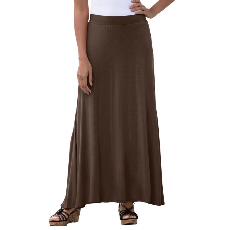 ジェシカロンドン レディース ボトムスカート プラスサイズ ニット マキシ Jessica London Women's Plusizeveryday Stretch Knit Maxi Skirt Chocolate チョコレート