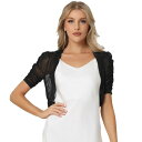【送料無料】 アレグラ ケー レディース ニット・セーター アウター Casual Short Sleeve Mesh Sheer Shrug For Wome...