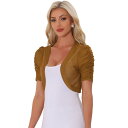 【送料無料】 アレグラ ケー レディース ニット・セーター アウター Casual Short Sleeve Mesh Sheer Shrug For Wome...