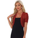【送料無料】 アレグラ ケー レディース ニット・セーター アウター Casual Short Sleeve Mesh Sheer Shrug For Wome...