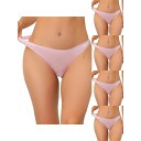 【送料無料】 アレグラ ケー レディース パンツ アンダーウェア 5 Packs Women's Unlined Underwear Satin Invisib...
