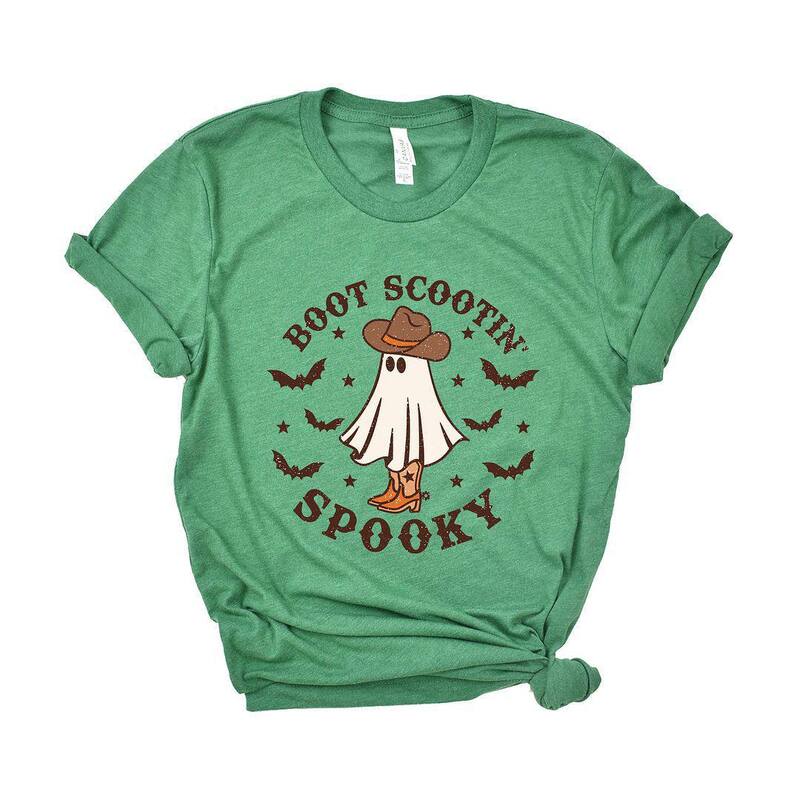 【送料無料】 Simply Sage Market レディース Tシャツ トップス Boot Scootin' Spooky Short Sleeve Gr..