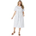 【送料無料】 ウーマン ウィズイン レディース ワンピース トップス Woman Within Women's Plus Size Petite Short-s...