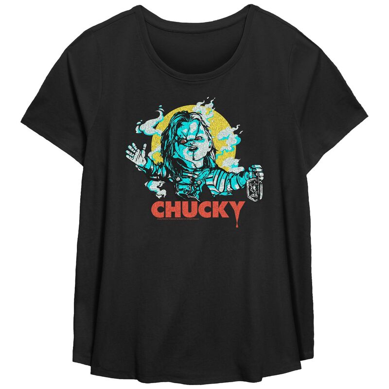 ̵ 饤 饯 ǥ T ȥåץ Plus Size Chucky Is Here Flowy Graphic Tee B...