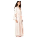 【送料無料】 メモイ レディース ナイトウェア アンダーウェア Women's Lace Trimmed Robe Pale Blush
