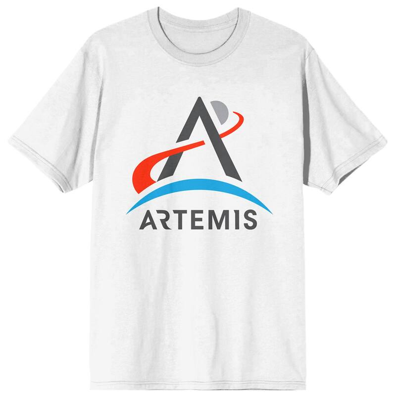 【送料無料】 ライセンス キャラクター レディース Tシャツ トップス Juniors' NASA Artemis Logo Graphic Tee White