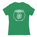 【送料無料】 アンブランデッド レディース Tシャツ トップス Junior's Pot Of Gold St. Patrick's Day Graphic T-Shirt Kelly(4)