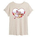 【送料無料】 ライセンス キャラクター レディース Tシャツ トップス Juniors' The Wizard of Oz Dorothy and Toto Flowy Tee Beige