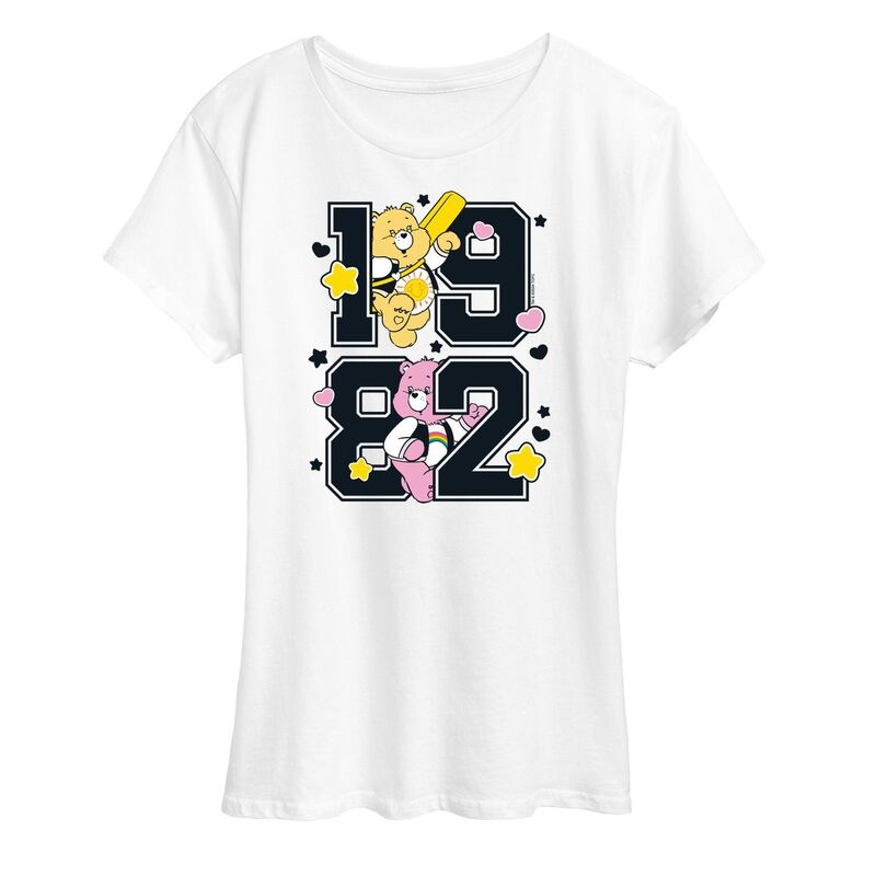 【送料無料】 ライセンス キャラクター レディース Tシャツ トップス Women's Care Bears 1982 Graphic Tee White