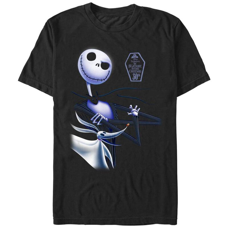 【送料無料】 ディズニー メンズ Tシャツ トップス Disney's The Nightmare Before Christmas 30th Men's Graphic Tee Black