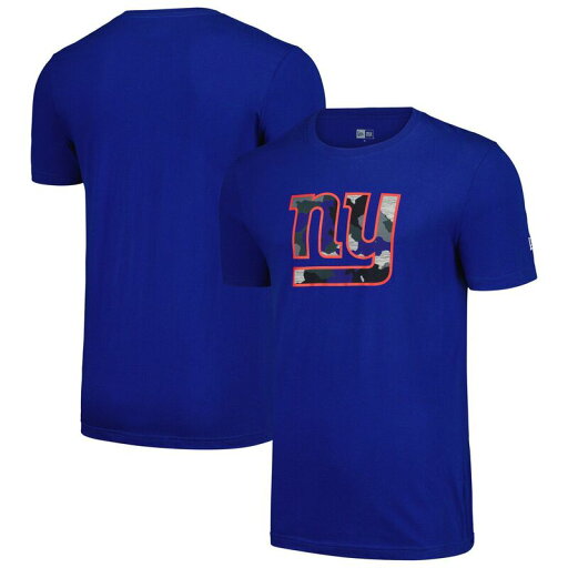 【送料無料】 ニューエラ メンズ Tシャツ トップス Men's New Era Royal New York Giants Camo Logo T-Shirt Gia Blue 【送料無料】 ニューエラ メンズ Tシャツ トップス Men's New Era Royal New York Giants Camo Logo T-Shirt Gia Blue