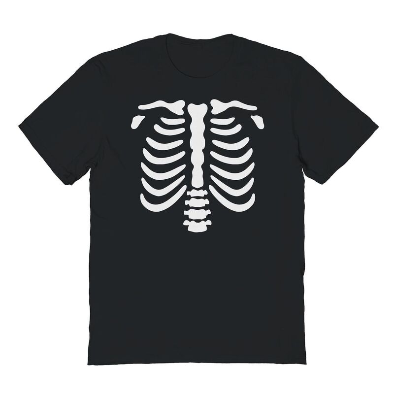【送料無料】 ライセンス キャラクター メンズ Tシャツ トップス Men's Skeleton Bust Halloween Graphic Tee Black