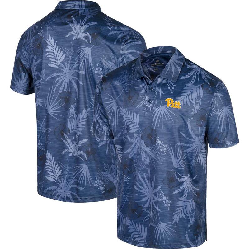 【送料無料】 コロシアム メンズ Tシャツ トップス Men's Colosseum Royal Pitt Panthers Palms Team Polo Pit Blue