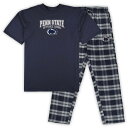 【送料無料】 プロファイル メンズ Tシャツ トップス Men's Profile Navy Penn State Nittany Lions Big & Tall 2-Pack T-Shirt & Flannel Pants Set Pst Navy