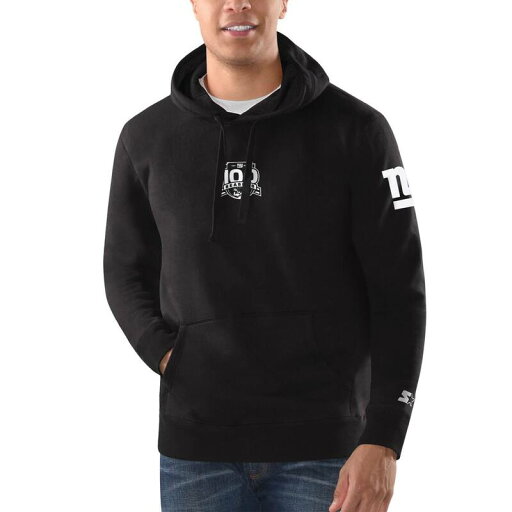 【送料無料】 スターター メンズ Tシャツ トップス Men's Starter Black New York Giants 100th Season Pullover Hoodie Gia Black 【送料無料】 スターター メンズ Tシャツ トップス Men's Starter Black New York Giants 100th Season Pullover Hoodie Gia Black