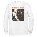【送料無料】 ライセンス キャラクター メンズ Tシャツ トップス Men's Star Wars The Mandalorian Moff Gideon Orange Hue Portrait Tee White