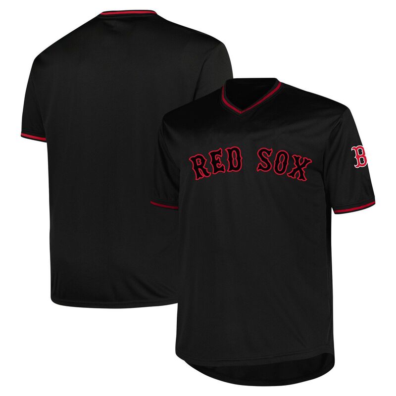 【送料無料】 プロファイル メンズ Tシャツ トップス Men's Profile Black Boston Red Sox Big & Tall Pop Fashion Jersey Rsx Black