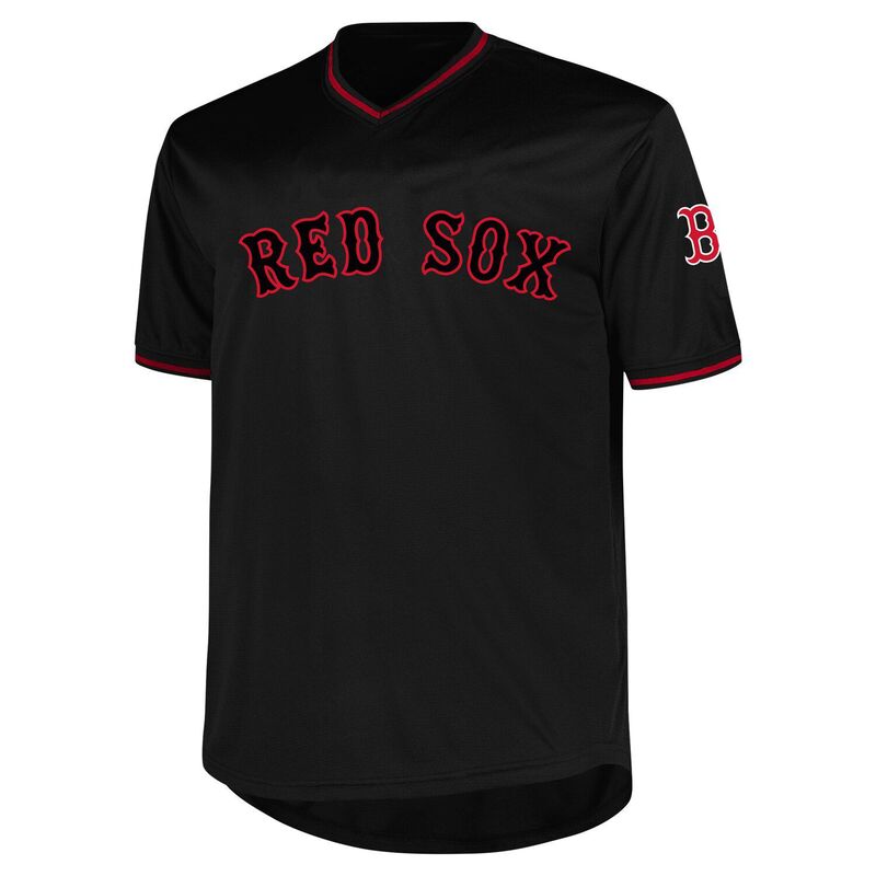 【送料無料】 プロファイル メンズ Tシャツ トップス Men's Profile Black Boston Red Sox Big & Tall Pop Fashion Jersey Rsx Black