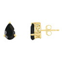 【送料無料】 Alyson Layne レディース ピアス・イヤリング アクセサリー Alyson Layne 14k Gold Pear Cut Black Onyx Stud Earrings 14k Gold(4)