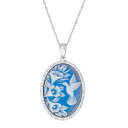 【送料無料】 アンブランデッド レディース ネックレス・チョーカー・ペンダントトップ アクセサリー Sterling Silver Crystal Blue H...