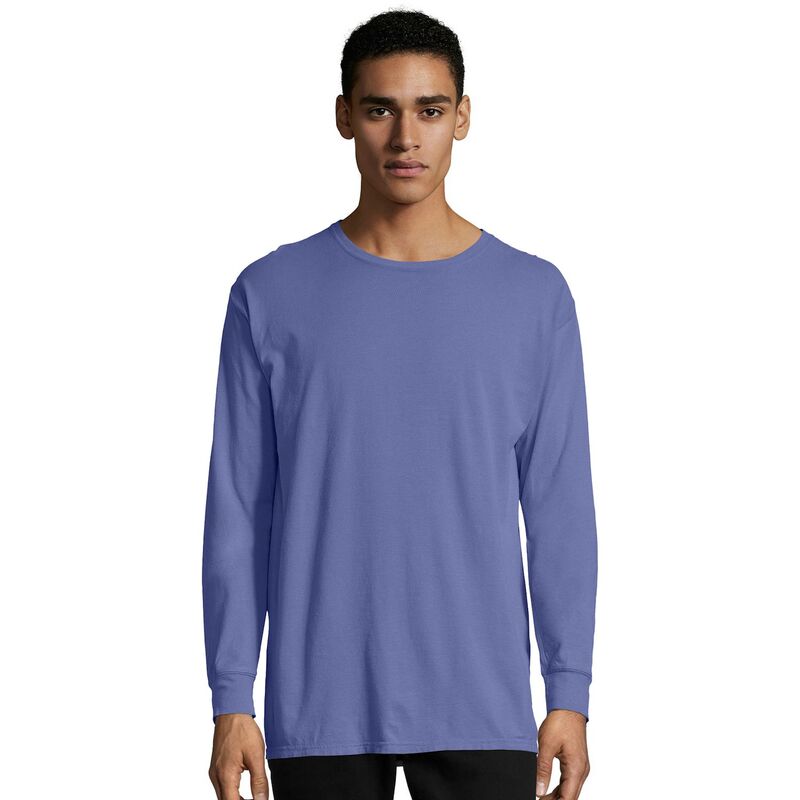 【送料無料】 ヘインズ メンズ Tシャツ トップス Men's HanesR ComfortWash Garment-Dyed Tee Deep Forte Blue