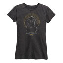 【送料無料】 ライセンス キャラクター レディース Tシャツ トップス Women's Pokemon Psyduck Spiral Graphic Tee Heather Charcoal