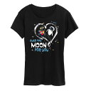 【送料無料】 ライセンス キャラクター レディース Tシャツ トップス Disney / Pixar's WALL-E Women's Over The Moon For You Graphic Tee Black(4)