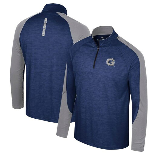 【送料無料】 コロシアム メンズ Tシャツ トップス Men's Colosseum Navy Georgetown Hoyas Langmore Raglan Quarter-Zip Top Grg Navy 【送料無料】 コロシアム メンズ Tシャツ トップス Men's Colosseum Navy Georgetown Hoyas Langmore Raglan Quarter-Zip Top Grg Navy