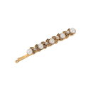 【送料無料】 1928 レディース ヘアアクセサリー アクセサリー 1928 Gold Tone Crystal Glass Stone & Faux Pear...