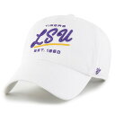 【送料無料】 アンブランデッド レディース 帽子 アクセサリー Women's '47 White LSU Tigers Sidney Clean Up Adj...
