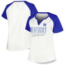【送料無料】 プロファイル レディース Tシャツ トップス Women's Profile White/Royal Kentucky Wildcats Plus...