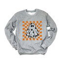 【送料無料】 Simply Sage Market レディース Tシャツ トップス Checkered Flower Ghost Sweatshirt Grap...